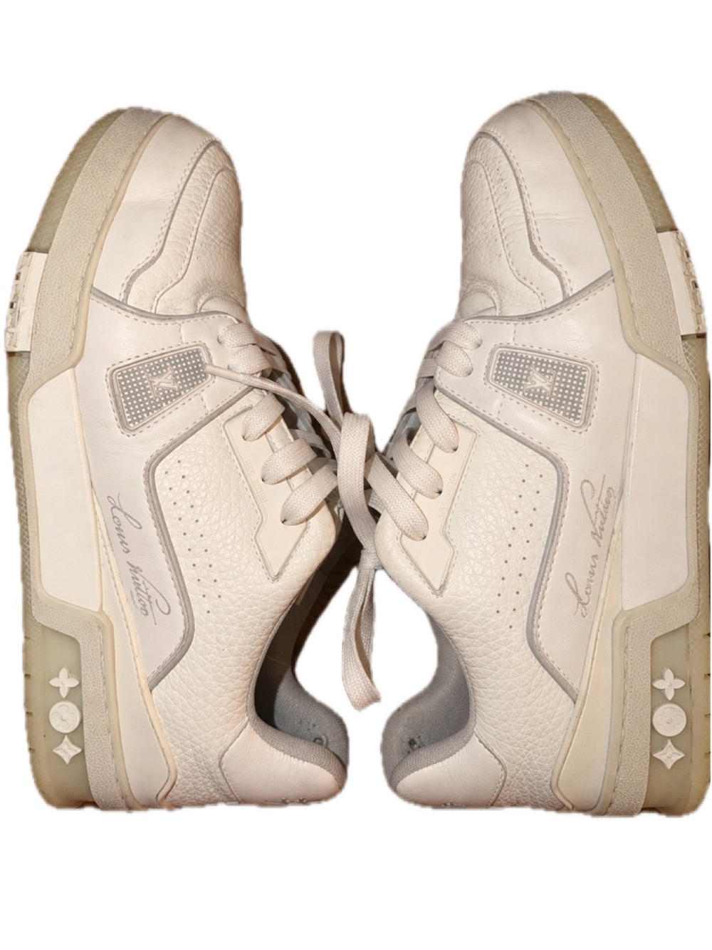 Louis Vuitton Men’s Cream & Tan Low-Top Sneakers
